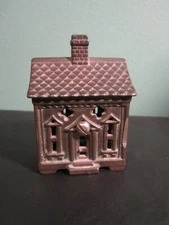 AC Williams ? Cast Iron Cottage House Coin Bank 3 1/8" High