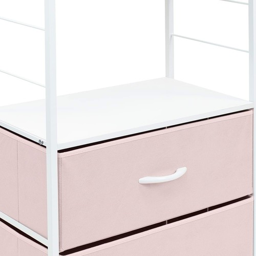 Bedside Furniture & Accent End Table w/ 2 Drawers - Nightstand 2 Shelf Storage - Picture 10 of 17