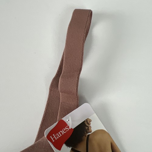 Hanes Women Bra Sz Large T-Shirt Comfort Flex Fit MHG568 Wireless Earthen Tan G8 - Picture 9 of 16