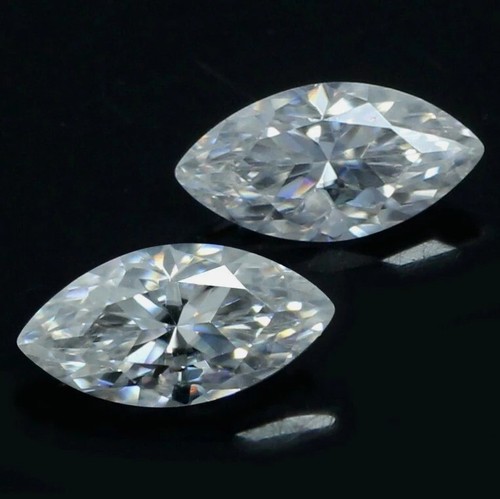 Lab-Grown Loose CVD Diamond 0.60 Ct Certified Pair Marquise D Color 3.5 x 7 mm - Picture 7 of 10