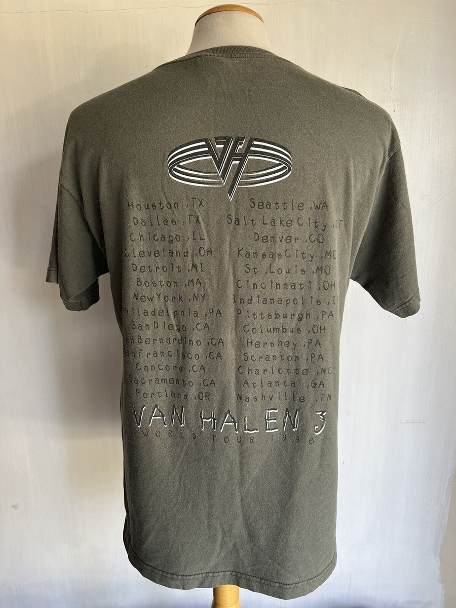ヴァン ヘイレン VAN HALEN Tシャツ 1998 WORLD TOUR VAN HALEN 3 (1998) Official Vintage 90s 