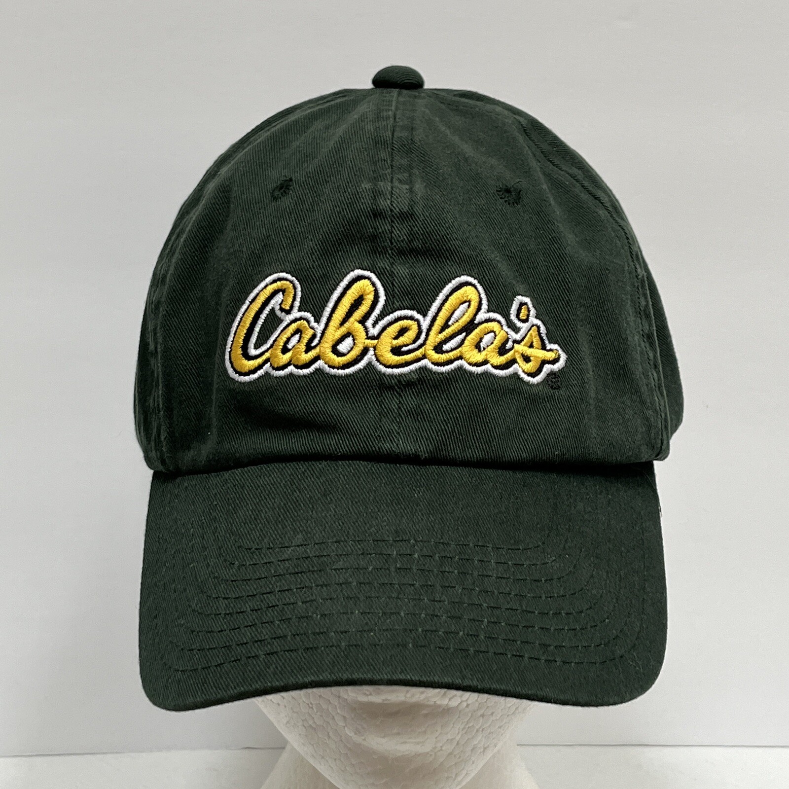 Cabela's Logo Hat Cap Strap Back Solid Green Adju… - image 2