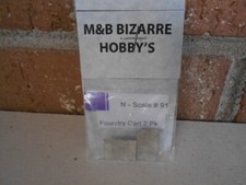 M B Bizarre N Scale Accessories 2 Per Pack Foundry Carts 1010