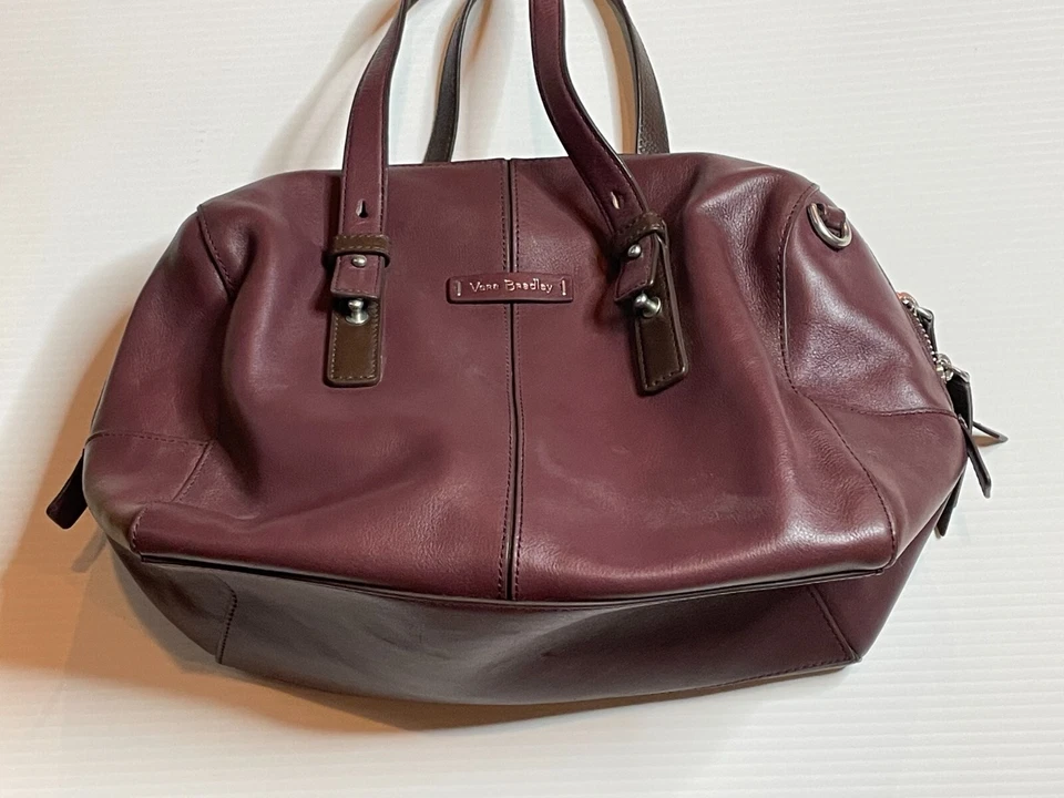 Cartera de cuero Vera Bradley Gallatin en chocolate agridulce Foto 2 de 4