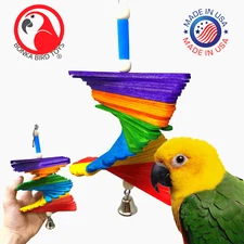 2908 Mini Rainbow Sticks Colorful Natural Chew Bird Toy Conure Cockatiel