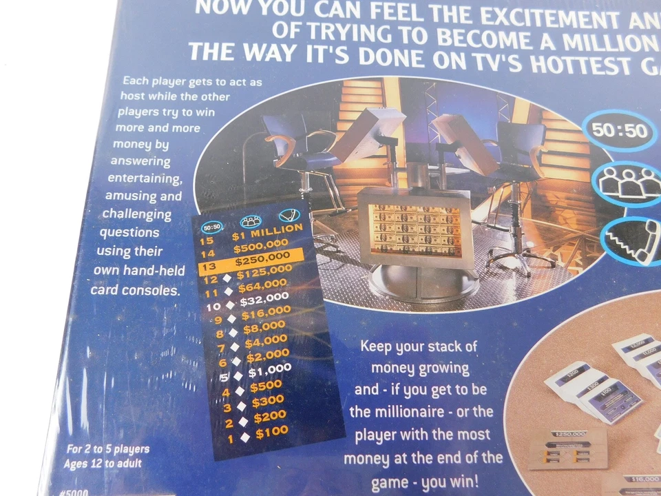 Vintage 2000 TV Game Show 'Who Wants to be a Millionaire?' NOS Pressman Game MIB - Image 4 of 4