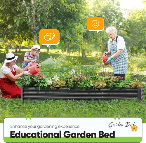 Rust Resistant 8X4X1 Ft Metal Planter Box with Greenhouse Cover for Vegetables - Picture 7 of 9