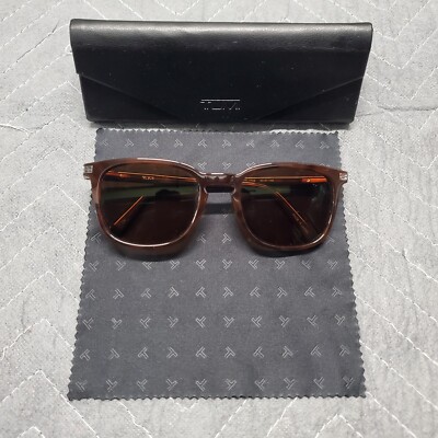 TUMI Mens *FRAME ONLY* Tortoise Square Mens Sunglass, Brown Lens STU 005 .0722