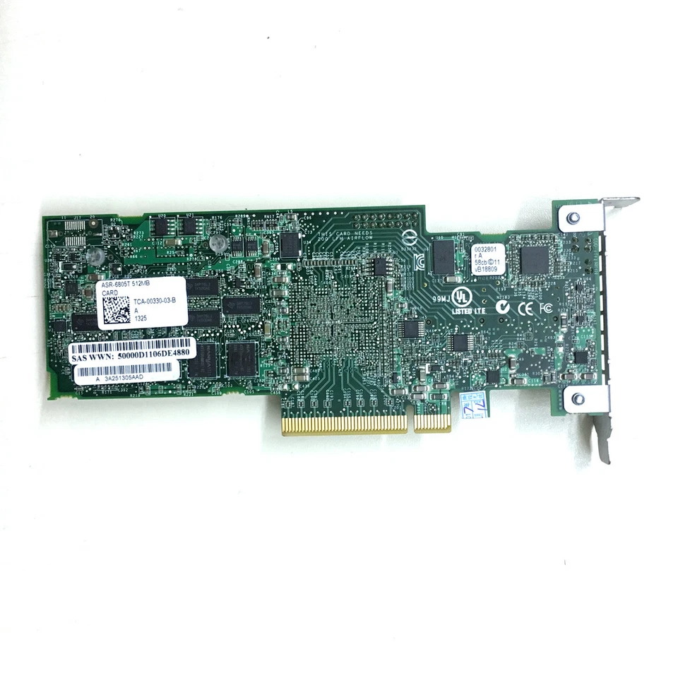 Adaptec ASR-6805T 8 Ports PCIE2 x8 512MB Cache SAS 6Gb Raid Controller + Battery - Image 2 of 3