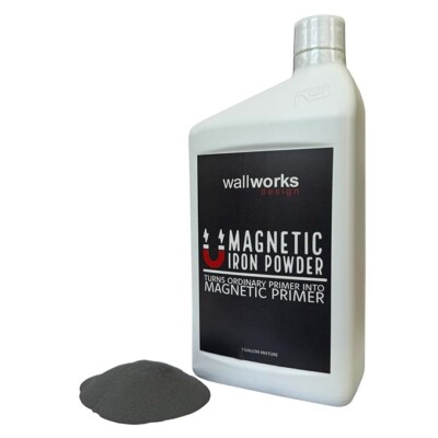 Wallworks Design Iron Powder Turn Ordinary Primer to Magnetic Primer 1Gallon Mix