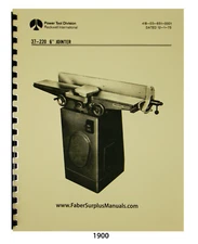 Rockwell 6" Jointer Model 37-220 Later Style Instruct & Parts List Manual #1900
