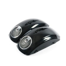 Black Saddlebag Lids & 6.5'' Audio Cutouts Fit For Indian Roadmaster 2015-2024