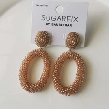 New SUGARFIX Beads Oval Drop Earrings Gift Fashion Women Party Holiday Jewelry