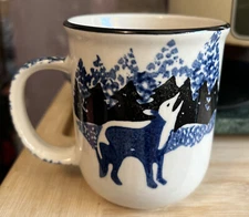 Mugs Folk Craft Wolf By Tienshan Set Of 8
