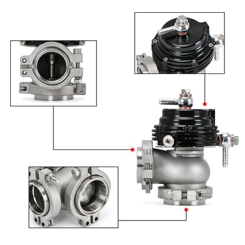 38mm External Waste Gate Turbo Wastegate Black W/ V-Band Flange Kit 17/20 PSI - Picture 5 of 11