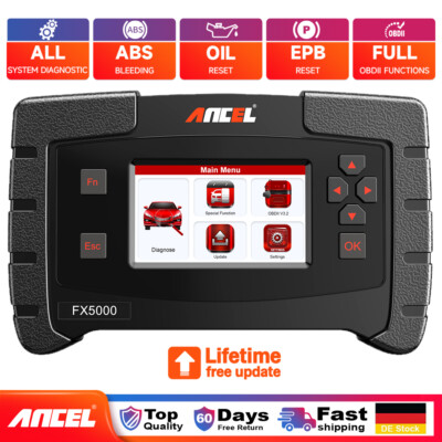 Ancel FX5000 OBD2 Diagnosegerät Fehler Auslesegerät ALLE SYSTEM ABS EPB ÖL Reset