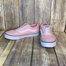 VANS Off The Wall Girl's Light Pink Low Top Skater Style Sneakers Size 4