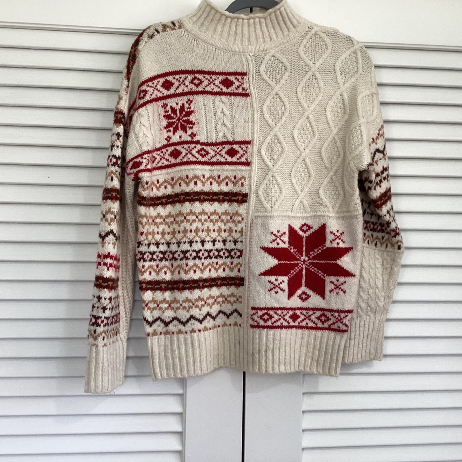 American Eagle Nordic multi-pattern Sweater size … - image 14