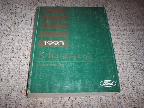 1993 Ford Mustang Shop Service Repair Manual LX GT Convertible 2.3L 5.0L V8 xo