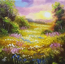 Original Summer Landscape Home Decor Wall Painting Art Best Gift Ukraine Artist