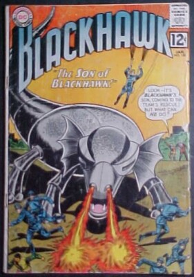 BLACKHAWK #180! ROBOT MONSTER COVER! GD 1963 DC COMICS