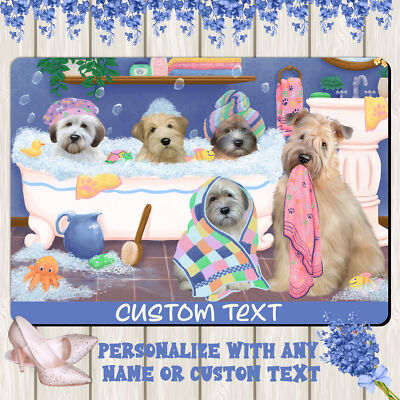 Wheaten Terrier Dog Floor Mat Personalized Anti-Slip Pet Door Mat Indoor NWT