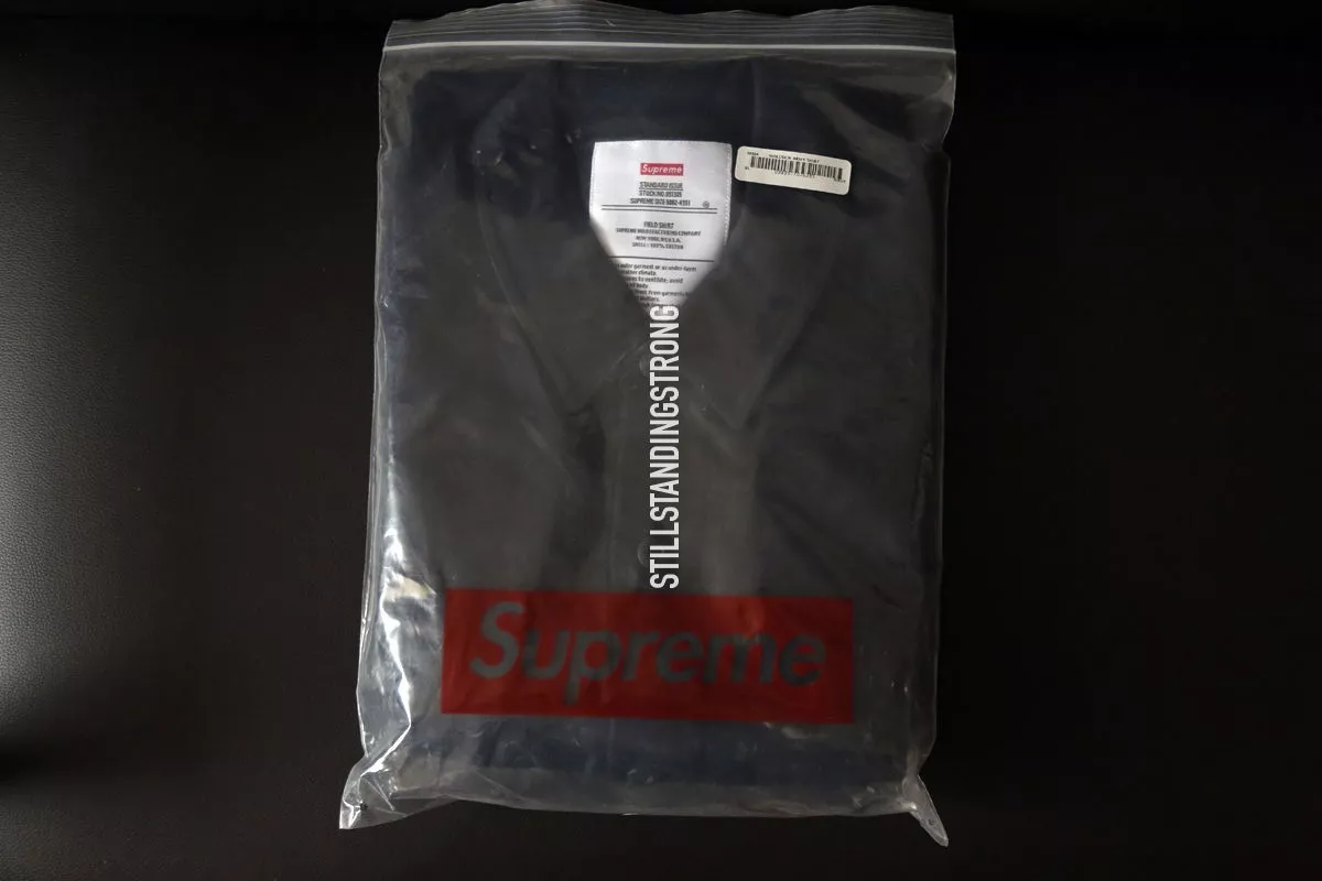CHEMISE ARMÉE SUPREME MOLESKIN XL BOUTONNÉ FW15 PULL VINTAGE CREW NEUF AVEC ÉTIQUETTES