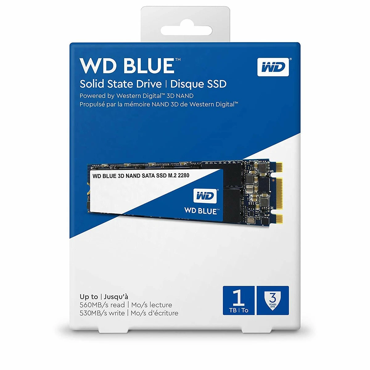 Western Digital WD Blue 3D NAND SATA, 1TB, M.2 2280, Internal SSD