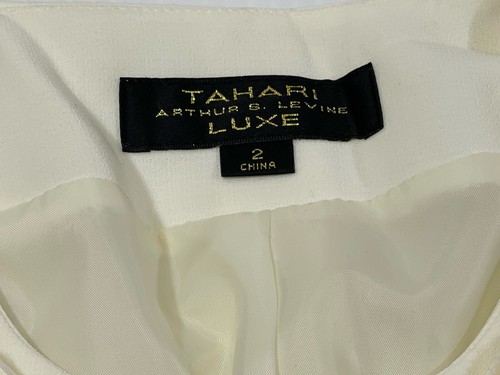 Tahiti Arthur S. Levine Luxe Woman Cream Beaded Embroidery Jacket Pencil Dress 2 - Picture 4 of 18