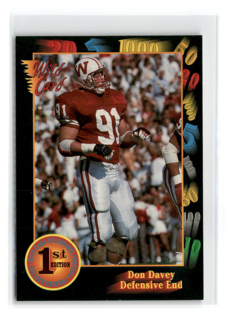 1991 Wild Card Draft - #21 - Don Davey - Wisconsin Badgers