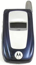 Motorola I series i760 - Blue and Silver  Nextel  Rare iDEN PTT Flip Phone