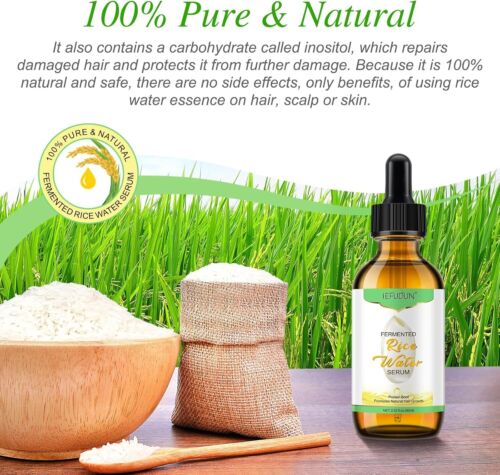 Rice Water for Hair Growth Oil 60ML Rice Oil Hair Strengthening Serum Stimulates - Picture 7 of 8