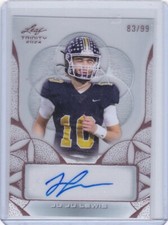 JuJu Lewis Auto 2024 Leaf Trinity Clear RC Rookie /99 Colorado Football