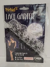 Lace SEXY LEG GARTER Black White Wedding Bridal Bride Halloween Costume Flapper