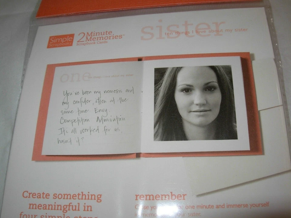 Álbum de recortes de hermana diez cosas que amo de mi hermana pequeños recuerdos de 2 minutos Foto 2 de 2