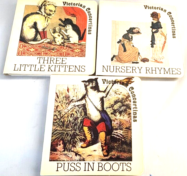 Victorian Concertinas 3 Children Books Lapin Blanc Folding Books