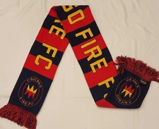 Ruffneck Chicago Fire FC Soccer MLS Reversible Scarf 57" Colorblock