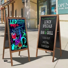 Magnetic/LED A-Frame Chalkboard Extra Large Free Standing Sign Chalkboard Easel