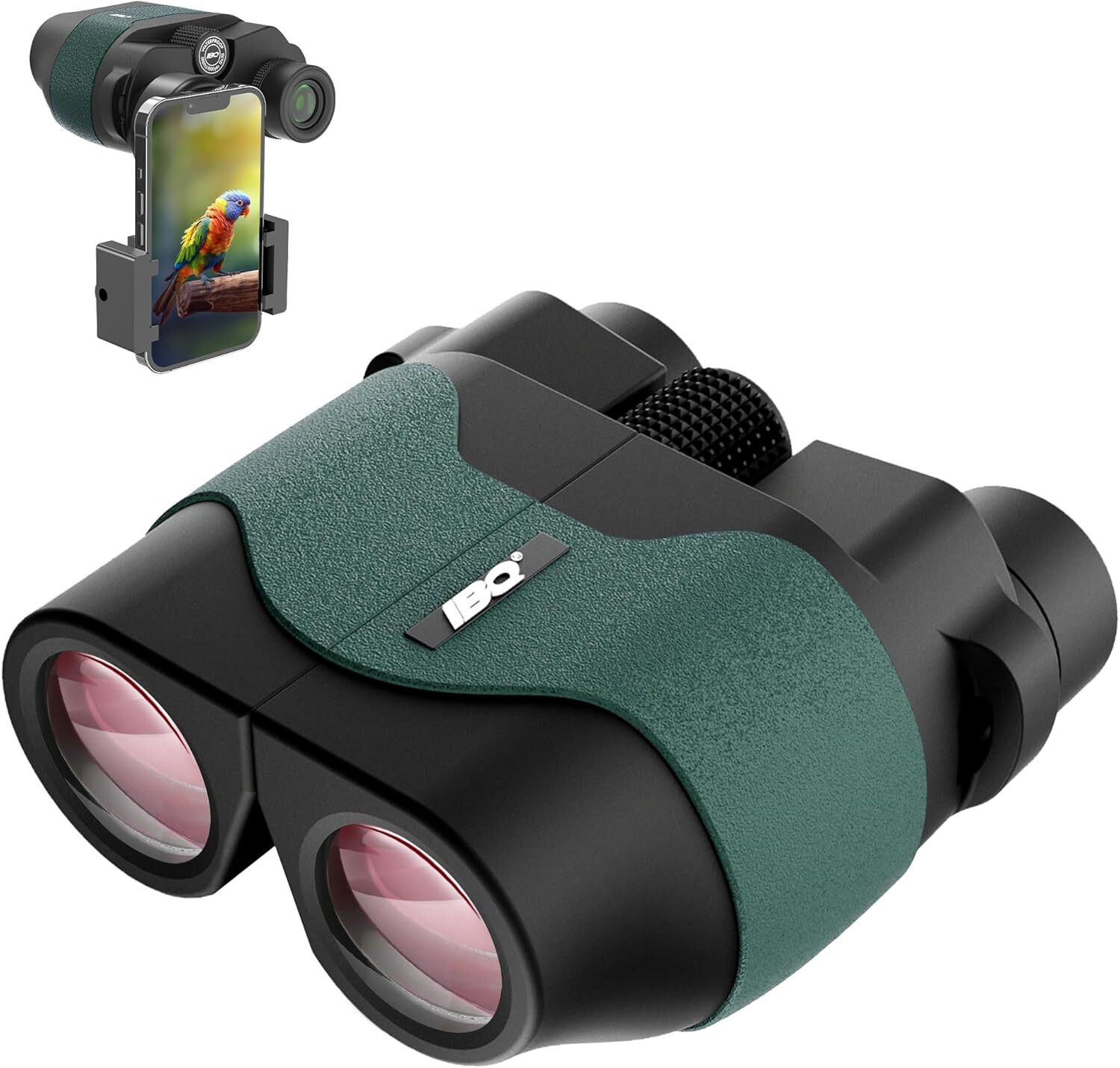 12x30 UHD Compact Binoculars for Adults with Phone Adapter - High Power & Lightweight