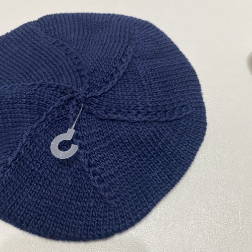 Zackali 4 Kids Knit Girls Hat Beret Blue Daisies Cherries Size Small - Picture 6 of 7