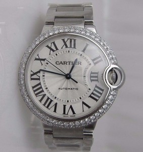 Cartier Watch 3284 Ballon Blue 36mm 1 85 Ct Diamond W6920046 Brand New Ebay