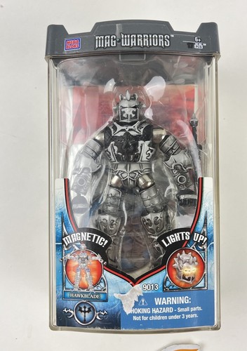 Mega Bloks Mag Warriors Magnetic HAWKBLADE Action Figure 9013 ~ Lights Up ~ 2005 - Picture 7 of 8