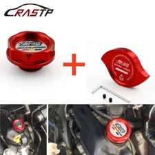 RED Racing Oil Filler Cap +Water Radiator Cap Kit Mugen Power for Honda