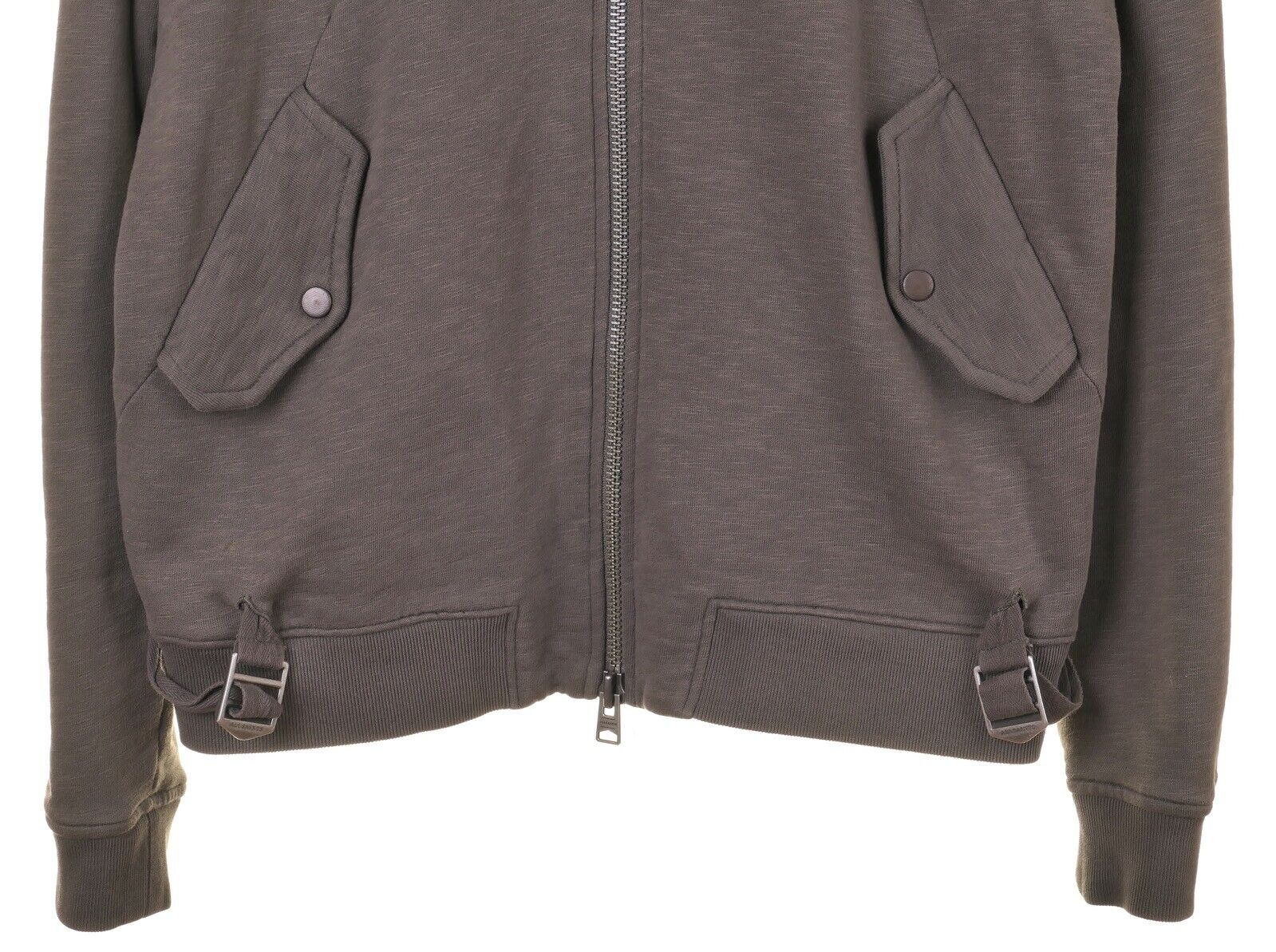 AllSaints Green Brown Gray Cotton Full Zip Mens S… - image 5