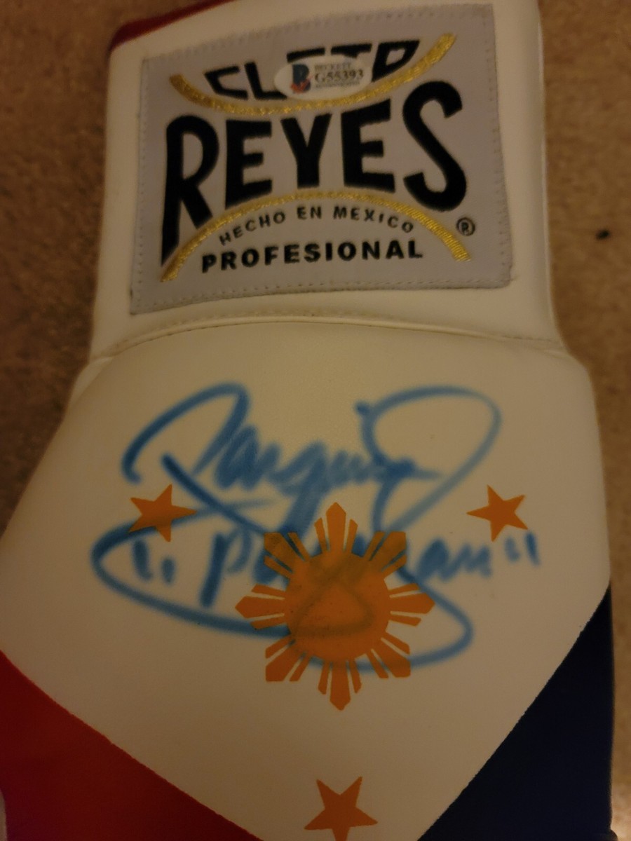パッキャオサイン入りグローブ MANNY PACQUIAO SIGNED BOXING GLOVE RED CLETO REYES WBC/WBA