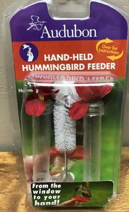 Audubon Hand Held Hummingbird Feeder Attaches To Window And Hold