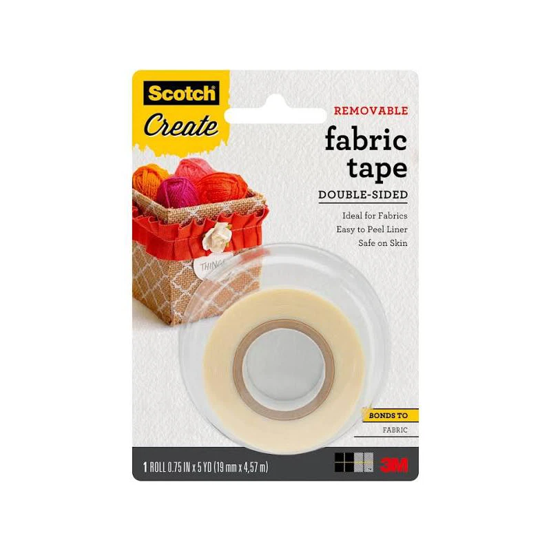 Scotch® Removable Fabric Tape FTR-1-CFT, 3/4 in x 180 in