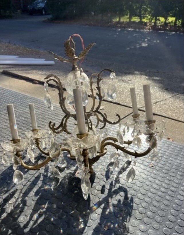 Antique Crystal Chandelier eBay