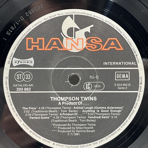 Thompson Twins – A Product Of... LP 1981 EX/VG+ German Hansa 203 862 New Wave - Picture 8 of 10