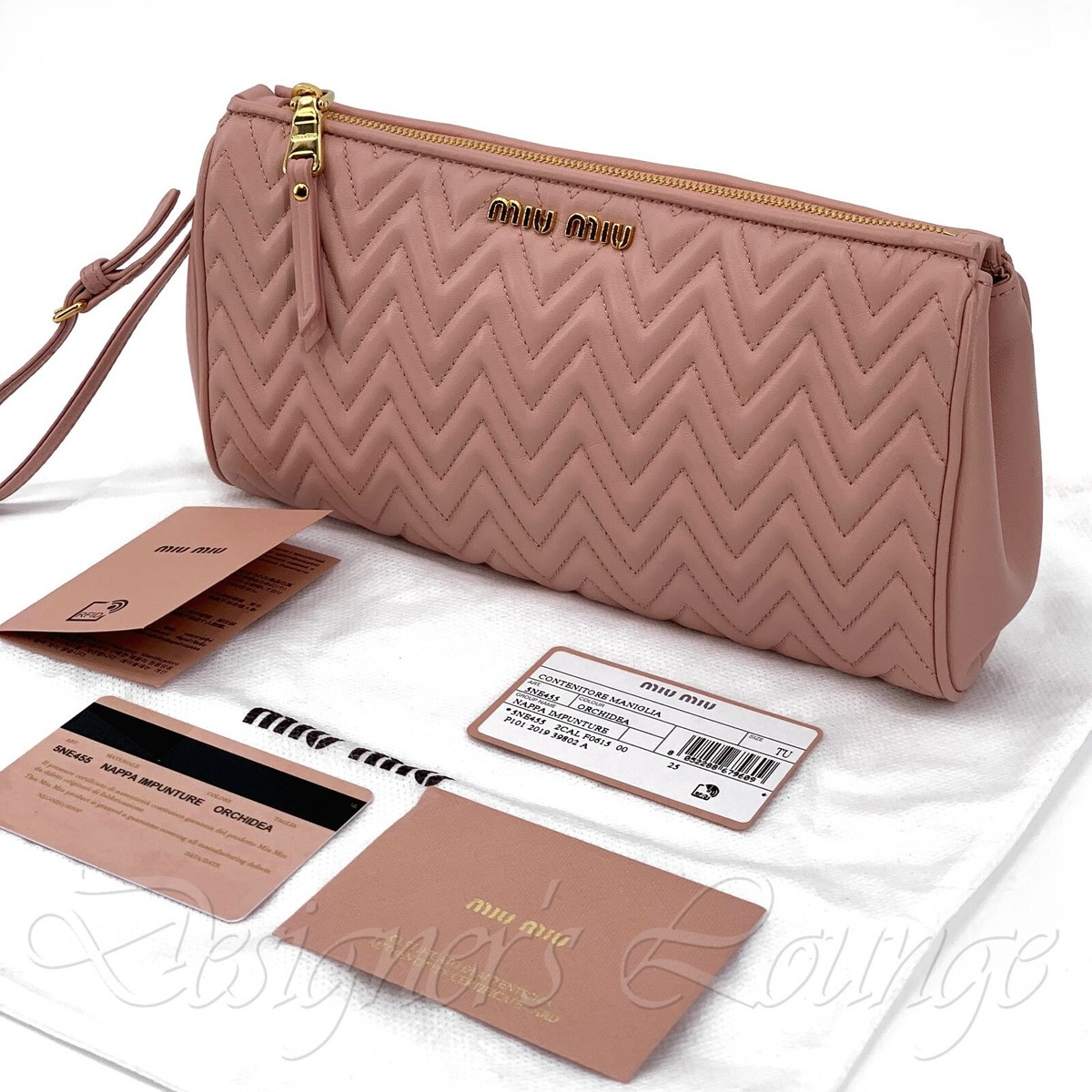 バッグ miu miu Matelasse Orchidea TU MIU MIU Nappa Matelasse Crystal Embellished Lady Shoulder
